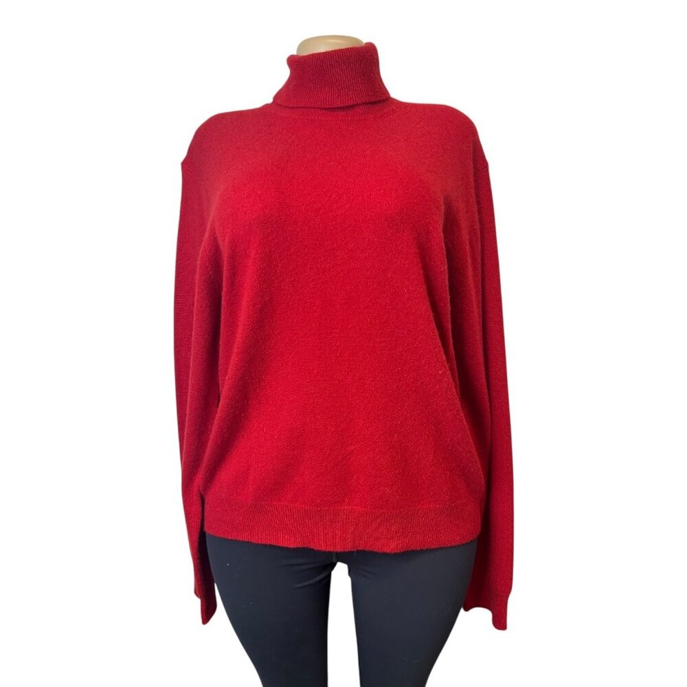TG-29 Michael Kors Womens Medium Red Turtleneck Sweater